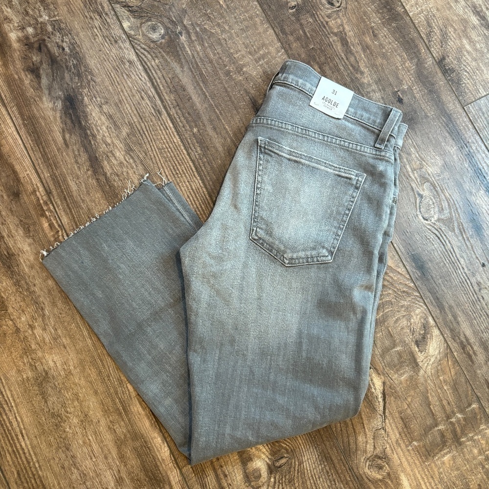 NEW AGOLDE Slim Fit Bedford Grey Denim Women's Size 31 - Picture 3 of 16